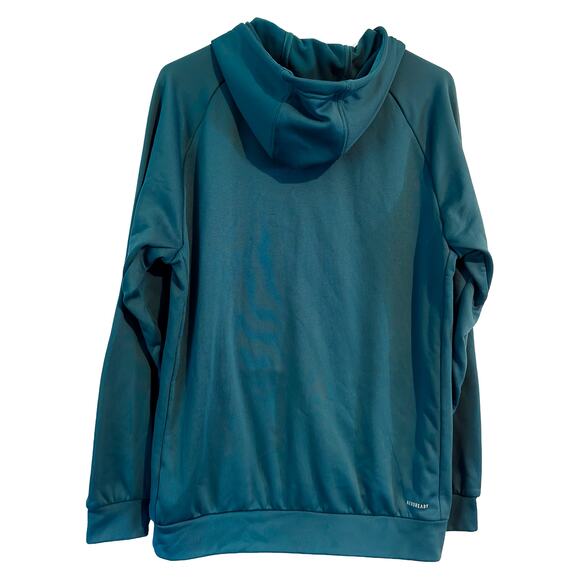 Adidas Active Fleece-Lined Pullover Hoodie Arctic Blue Teal Men's Medium - Picture 5 of 5